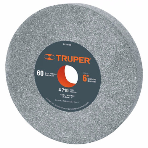 Imagen 3 de 6 de Piedra Esmeril Oxido De Aluminio 6x3/4x1 Grano 60 Truper