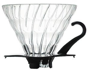 Hario Vdg-02b V60 Glass Coffee Dripper Negro