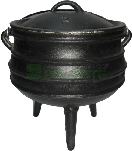 Imagen 4 de 6 de Olla De Hierro Fundido Fundicion 3 Patas Y Tapa 6 Lts
