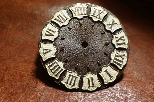 Cuadrante De Metal Para Reloj Antiguo Numeros Romanos 
