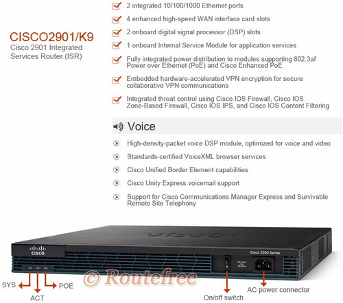 Router Cisco 2900 Series - 2901 K9 V02