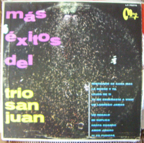 Bolero, Trio San Juan, Exitos, Lp 12´, Mintiendo Se Gana Más