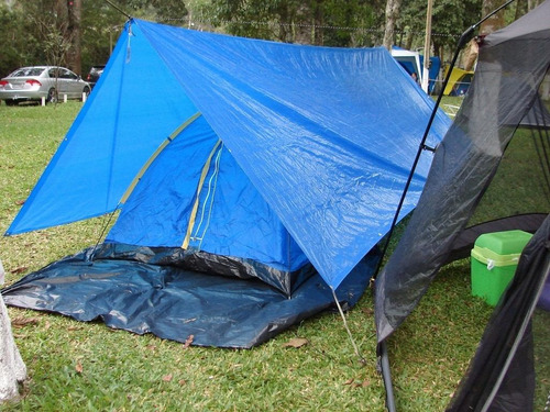 Lona 3x3 Azul P/ Coberturas Camping Barraca 100% Impermeavel