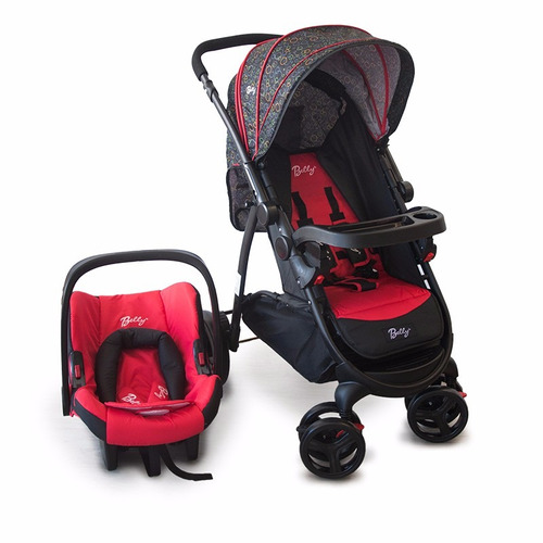 Cochecito Travel System Belly Amico Rojo Huevito Accesorios