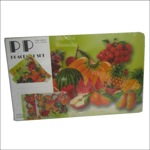 Juego De 6 Manteles Individuales + 6 Posa Vasos Cocina Hogar