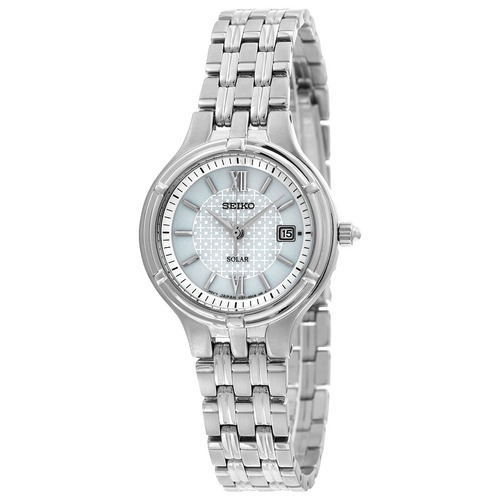 Reloj Seiko Para Mujer Sut217 Tablero Color Plata En Acero