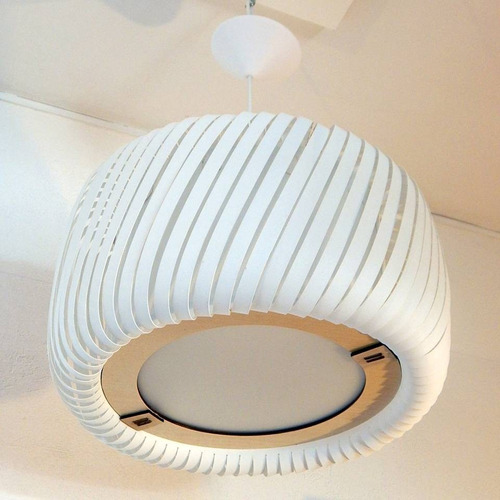 Lámpara Techo Ovillo 45x23cm Blanco Diseño Moderno Fabrica