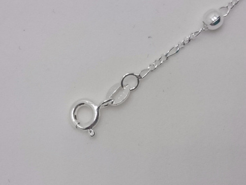 Imagem 6 de 7 de Pulseira Infantil Bolinha 3mm Prata 925 Legítima C/ Garantia