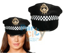 Sombrero Gorro Policía Negro Cuadrille Cotillón Carioca