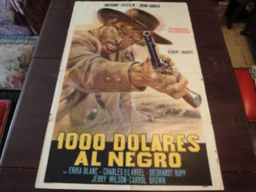 Poster Original Blood At Sundown Mille Dollari Sul Nero 1966 (Usado)