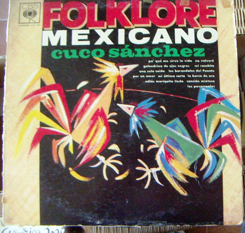Bolero, Cuco Sanchez, Folklore Mexicano, Lp 12´,