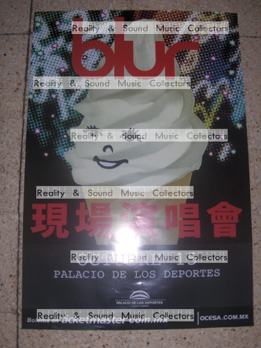 Blur Poster Palacio De Los Deportes 2015 De Coleccion