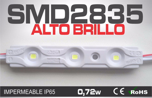 Modulo Led Inyectado 12v 0,72w Alto Brillo 100 Unidades