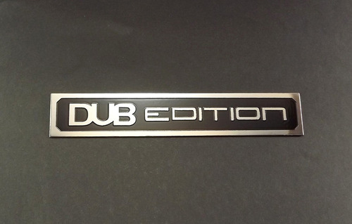 Emblema Dub Edition Preto Em Aço Inox  Tunning Automotivo