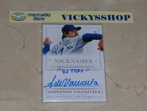 Tarjeta Firmada Fernando Valenzuela Certificada Panini 22/25