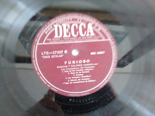 Vinilo Lp De Dolores Vargas -sabicas (u925
