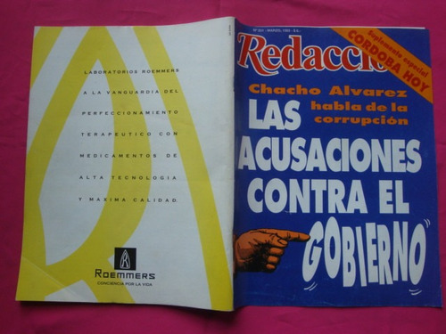 Revista Redaccion N° 231 1993 Las Acusaciones Contra El Gob