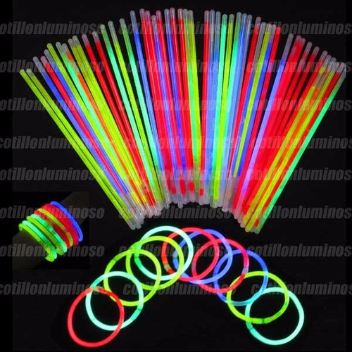 Pulseras Quimicas Luminosas Pack X 50 Cotillon Luminoso