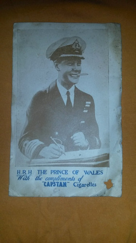 Tarjeta Propaganda Cigarros Capstan Principe De Gales