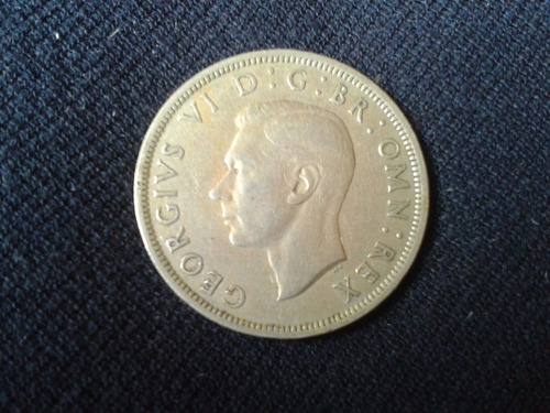Moneda Gran Bretaña Half Crow Niquel 1947