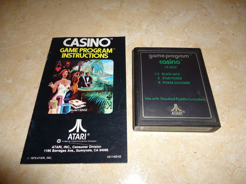 Casino + Instructivo Original Atari 2600 +++