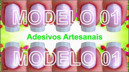 Cartão De Visita Adesivos De Unhas Gel, Unhas Decoradas