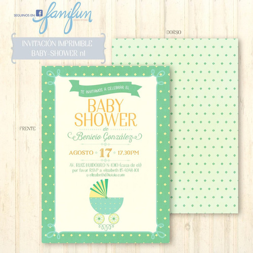 Invitación/ Tarjeta Imprimible/digital Baby Shower Nene