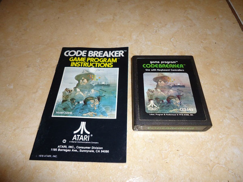 Code Breaker + Instructivo Original Atari 2600 +++