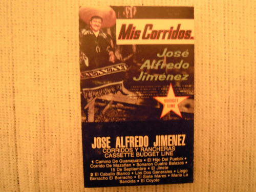 Jose Alfredo Jimenez Casette Mis Corridos