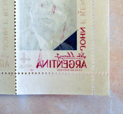 Argentina - Plancha X 50 Gj 1276 Kennedy Retint Mint L2026