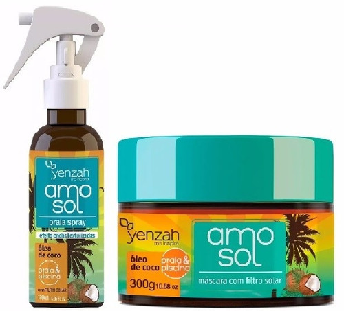 Kit Verão - Yenzah Amo Sol - Praia Spray + Máscara