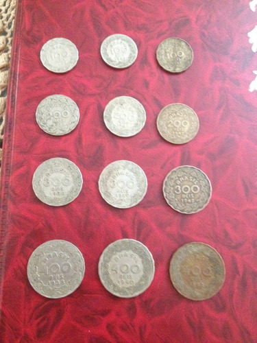 Set De Moedas De 100, 200, 300 E 400 Réis De 1938, 40 E 42.