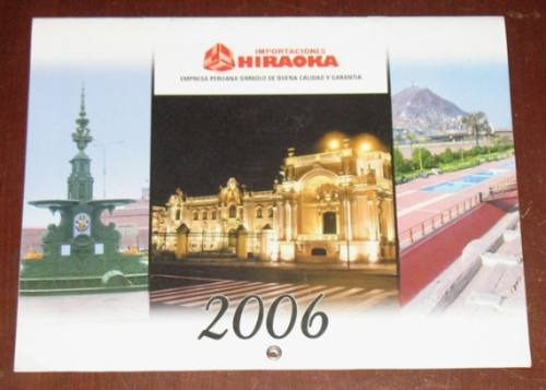 Calendario Importaciones Hiraoka 2006 D Colección Lima Fotos