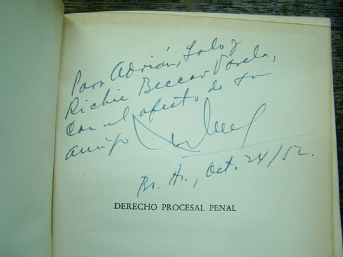 Derecho Procesal Penal * Mario A. Oderigo * 2 Tomos * 1952 *