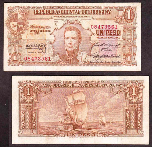 Brou 1 Peso (1939) Serie C En Muy Buen Estado