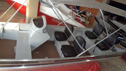 Lancha Fortboat Feel 500 Semi Chato C/ Motor 15 Hp Super Mer