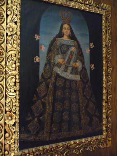 Pintura Virgen De Belén Óleo Sobre Tela (inv 1083)