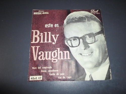 Billy Vaughn - Este Es Billy Vaughn * Simple Ep Vinilo