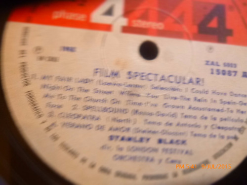 Vinilo Lp De Stanley Black --film Spectaculares (u1115