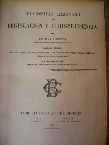 Diccionario Razonado De Legislación Y Jurisprudencia