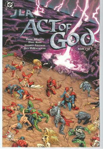 Lote Jla Act Of God 01 A 03 - Dc - Bonellihq Cx66 F19