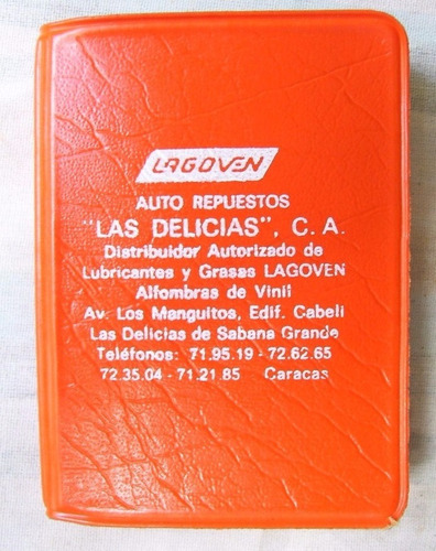 Agenda Publicitaria Vintage De La Extinta Lagoven Años 80