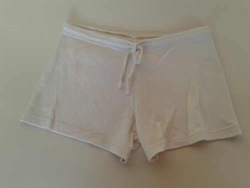 Short Blanco 100% Algodon Talle S