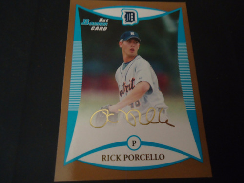 2008 Bowman 1st #bdpp1 Rick Porcello Gold P Tigers