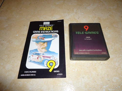 Maze + Instructivo Original Atari 2600 Telegames 9 +++