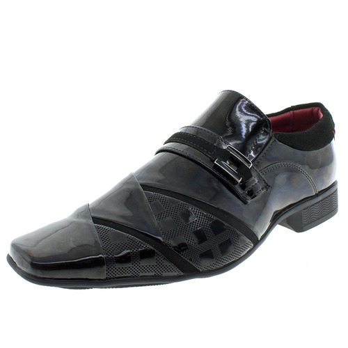 Sapato Masculino Social Verniz/preto Valecci - 84505 Calcado