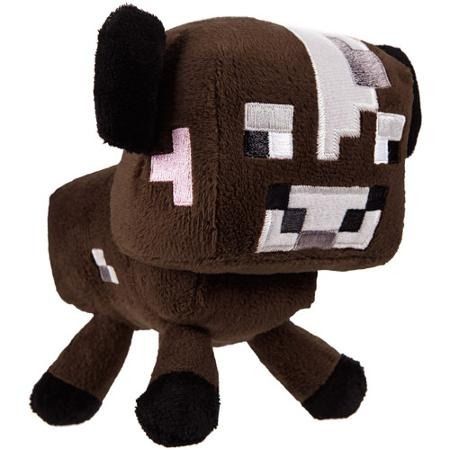 Peluche De Felpa Bebe Vaca De 7 Pulgadas Café Minecraft