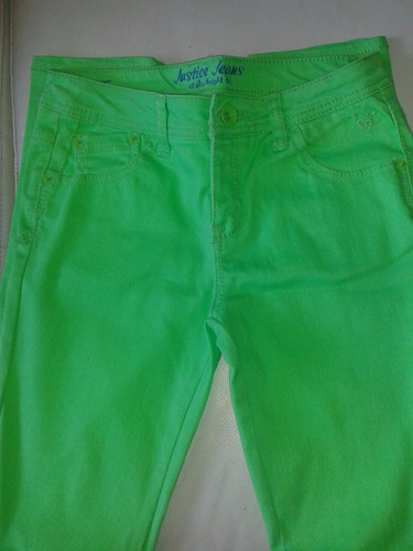 Pantalon Justice Talla 16r Color Verde 100%original