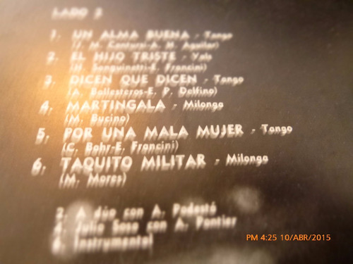 Vinilo Lp De Julio Sosa --dicen Que Dicen (u1049