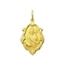 Medalha De São Judas Tadeu Ornato 1,0cm Ouro Amarelo